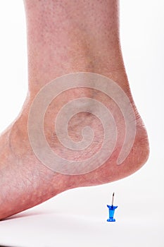 Closeup of a female foot photo