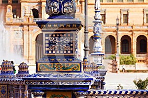 Closeup of fence at Plaza de Espana