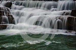 Closeup of Fenwick Mines Waterfalls