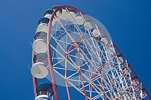 Closeup of ferris wheel in amusement park,Batumi,Georgia