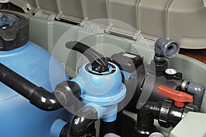 A closeup of a filter pool