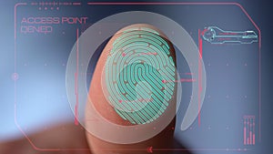Fingerprint scanner denying access to application failing authorisation process photo