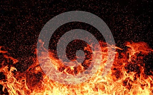 Closeup Fire flame abstract background