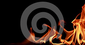 Closeup Fire flame abstract background