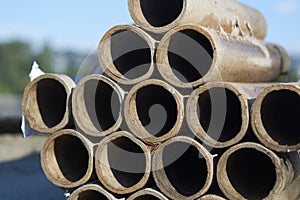 closeup of a firework tube abstract background