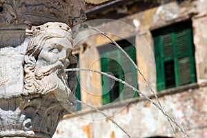 Closeup Fountain of Madonna Verona - Italy