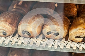 French chocolatine in bakery