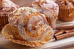 Closeup of a French Toast Muffin