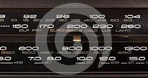 Closeup on a Radio Tuner