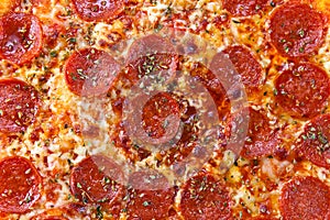 Closeup of fresh baked pizza