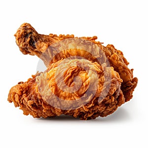 Closeup Of Fried Chicken: Rtx On, Graceful Forms, Softbox Lighting
