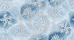 Closeup of frost crystals on windowpane