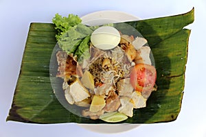 Closeup of gado-gado, Indonesian salad dish