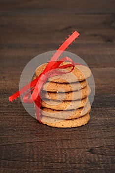 Closeup ginger snap cookies