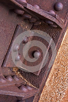 Closeup of a girder on the Audrey Headframe, Jerome, Arizona. photo