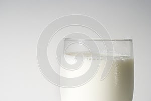 Closeup glass of milk