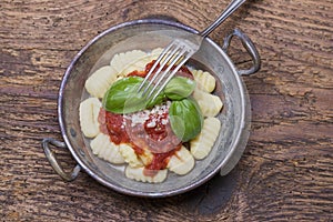 Closeup of gnocchi