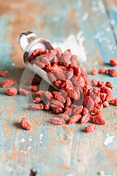 Closeup of goji berries