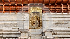 Closeup of Golden Gate of Sri Rameshwara Temple, Tirthahalli, Shimoga, Karnataka