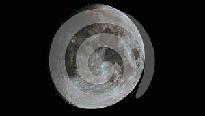 Closeup graded shot of the moon
