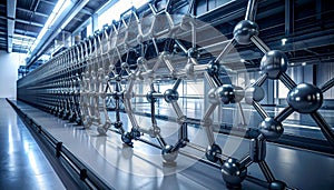 Closeup of Graphene Sheet Structure. Science concept. Generated Image