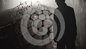 Closeup of Graphene Sheet Structure. Science concept. Generated Image