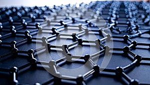 Closeup of Graphene Sheet Structure. Science concept. Generated Image