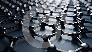 Closeup of Graphene Sheet Structure. Science concept. Generated Image