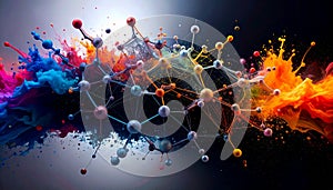 Closeup of Graphene Sheet Structure. Science concept. Generated Image