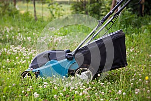 Closeup of grassmower