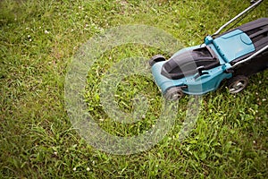 Closeup of grassmower