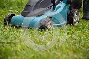 Closeup of grassmower