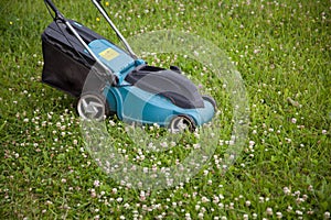 Closeup of grassmower