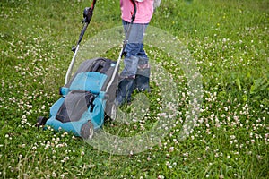 Closeup of grassmower photo