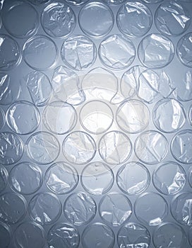 Closeup of Gray Bubble Wrap Texture Background