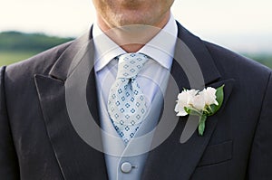 Closeup Of A Groom