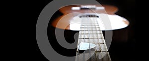 Closeup of Guitar Strings for Music