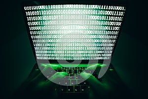 Closeup of hacker is using the laptop computer to coding virus or malware for hacking internet server, Cyber attack, System