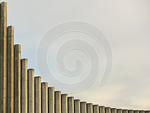 Closeup of Hallgrimskirkja Cathedral in Reykjavik, Iceland, lutheran parish church, exterior in a sunny summer day with