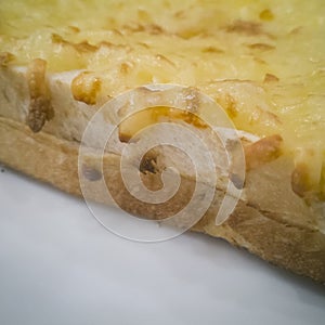 Closeup Ham cheese sandwich as background