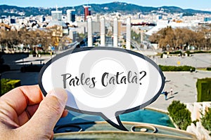 Question do you speak Catalan, in Barcelona photo