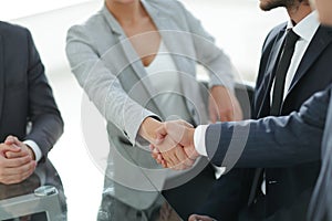 Closeup.the handshake business partners.