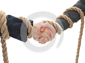 Closeup .the handshake business partners.