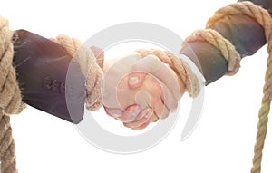 Closeup .the handshake business partners.