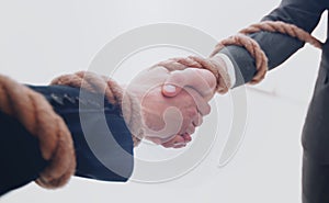 Closeup .the handshake business partners.