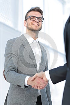 Closeup.handshake business people