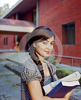 Closeup of a happy Indian student.