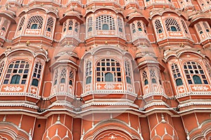 Closeup of Hawa Mahal, Jaipur, Rajasthan, India