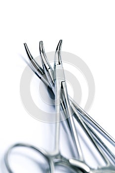 Closeup Head of Hemostatic Forceps or Locking Forceps