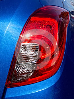 Closeup headlights of car.modern light element